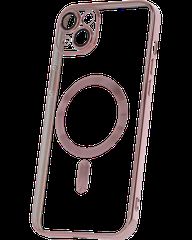 MagSafe TPU Color Chrome Case protect lens for iPhone 14 Plus rose gold