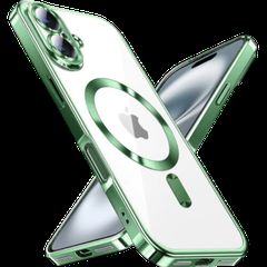 MagSafe TPU Color Chrome Case protect lens for iPhone 16 Plus green