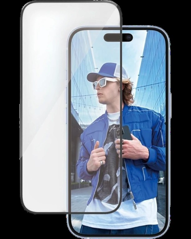 ObaStyle Tempered Glass 3D for iPhone 16 black frame