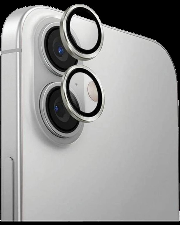 Camera Lens Protector Tempered Glass for iPhone 16 Silver