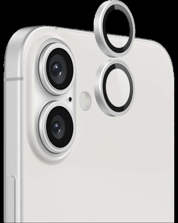 Camera Lens Protector Tempered Glass for iPhone 16 Plus Silver