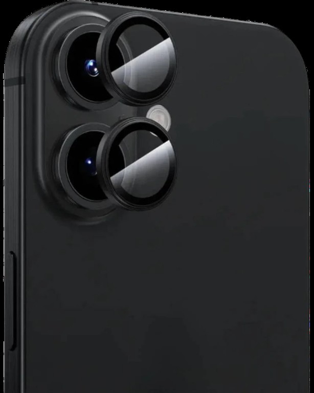 Camera Lens Protector Tempered Glass for iPhone 16 Plus Black
