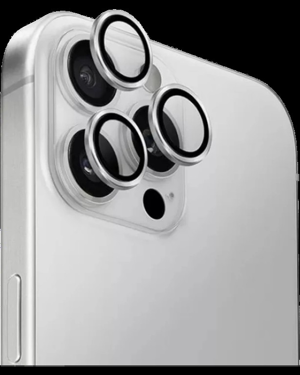 Camera Lens Protector Tempered Glass for iPhone 16 Pro Silver