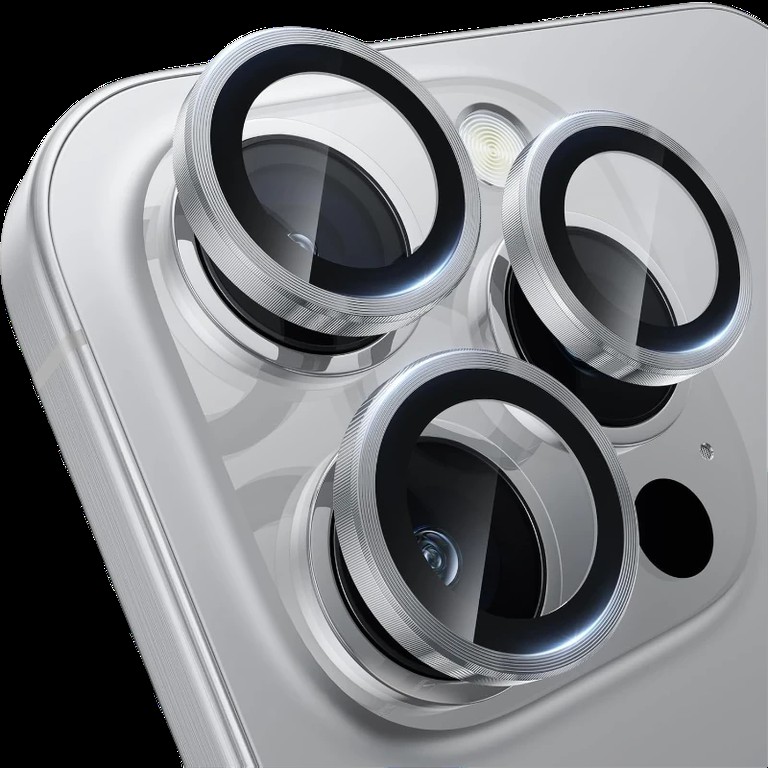 Camera Lens Protector Tempered Glass for iPhone 16 Pro Max Silver
