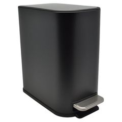 ΧΑΡΤΟΔΟΧΕΙΟ ΜΕΤΑΛΛΙΚΟ SOFT CLOSE 5L ΜΑΥΡΟ ΜΑΤ ANKOR 837601