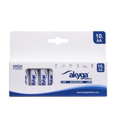 Αλκαλικές Μπαταρίες AA LR6 Zn-MnO2 1.5V/3050mAh Akyga AKY2067 10 τεμάχια