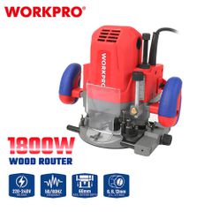 Ρούτερ Ηλεκτρικό 1800W (Profi) - Βάθος Κοπής 60mm, 12mm Υποδοχή WORKPRO WP473000