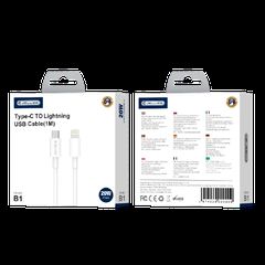 Καλώδιο USB-C to Lightning JELLICO B1 PD 20W 1M White