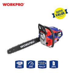 Αλυσοπρίονο Βενζίνης 52cc | Λάμα 50cm (20") | Easy Start | 2 Χρόνια Εγγύηση WP424004 - Workpro