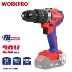 Κρουστικό Δραπανοκατσάβιδο Μπαταρίας 20V Brushless (SOLO - Χωρίς Μπαταρία/Φορτιστή) | 60Nm | 21+1+1 Ρυθμίσεις Ροπής |Μπετόν WP390005 - Workpro