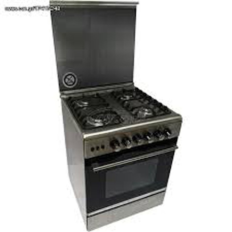DIN GAS 9604SF ROYAL ΚΟΥΖΙΝΑ ΥΓΡΑΕΡΙΟΥ 60Χ60 INOX ΑΕΡΟΘΕΡΜΗ-ΘΕΡΜΟΣΤΑΤΗΣ FULL EXTRA