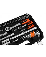 NEO TOOLS Καστάνια 1/4" και 1/2" με καρυδάκια & εργαλεία σετ 100τ (10-206)
