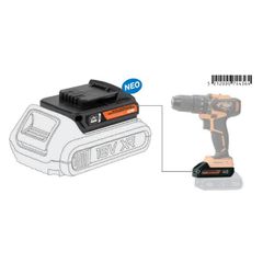KRAUSMANN ΑΝΤΑΠΤΟΡΕΣ ΜΕΤΑΤΡ. ΜΠΑΤΑΡΙΑΣ ΑΠΟ UN1 POWER 20V ΣΕ DW 18V/XR (A200)