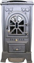 Agorastos ΟΜ 75 Μαντεμένια Ξυλόσομπα 9kW Μαύρη
