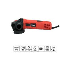 YATO ΓΩΝΙΑΚΟΣ ΤΡΟΧΟΣ 1700W 125MM ΡΥΘΜΙΖΟΜΕΝΟΣ YT-821024 (201821024)