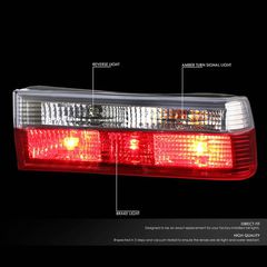 Πισινά Φανάρια Set Για Bmw 3 E30 83-87 Κόκκινο/Crystal Reliable Auto Parts-thumb-3