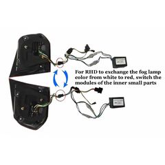 Πισινά Φανάρια Set Για Vw Golf VI (6) 08-12 Full Led Dynamic GTI R20 Look Σκούρο Κόκκινο/Λευκό VLand-thumb-6