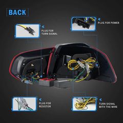 Πισινά Φανάρια Set Για Vw Golf VI (6) 08-12 Full Led Dynamic GTI R20 Look Σκούρο Κόκκινο/Λευκό VLand-thumb-3