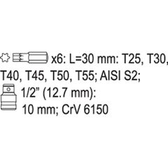 YATO ΜYTΕΣ TORX ΣΕΤ 7 ΤΜΧ. YT-0410 (20000410)
