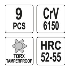 YATO ΚΛΕΙΔΙΑ ALLEN TORX ΣΕΤ 9 ΤΜΧ. YT-0511 (20000511)
