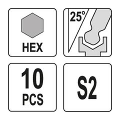 YATO ΣΕΤ ALLEN HEX 10TMX YT-0561 (20000561)