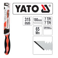 YATO ΠΡΙΟΝΙ ΓΥΨΟΣΑΝ ΤΡΙΠΛΗΣ ΚΟΠΗΣ 180mm YT-31343 (20031343)