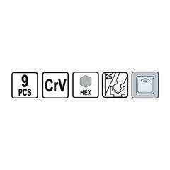 VOREL ΚΛΕΙΔΙΑ ΑΛΛΕΝ ΣΕΤ ΜΠΙΛΙΑΣ 9ΤΜΧ 2-100 CRV 56477 (21156477)