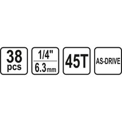 STHOR ΚΑΣΕΤΙΝΑ ΚΑΡΥΔΑΚΙΑ 1/4" ΣΕΤ 38ΤΜΧ. 58640 (22058640)