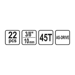 STHOR ΚΑΣΕΤΙΝΑ ΚΑΡYΔΑΚΙΑ 3/8" ΣΕΤ 22ΤΜΧ. 58661 (22058661)