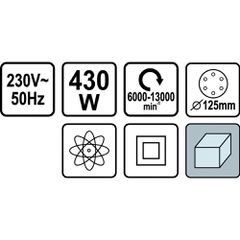 STHOR ΠΕΡΙΣΤΡΟΦΙΚΟ ΤΡΙΒΕΙΟ 430W 125ΜΜ 79309 (22079309)