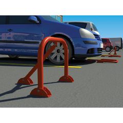 Next Systems Μπάρα parking τρίποδη από σωλήνα Ø40mm με λουκέτο σε κόκκινο χρώμα (SPB-3L)-thumb-1