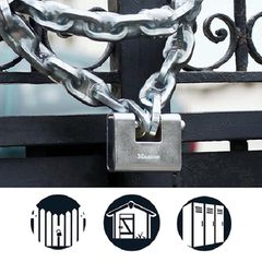 Master Lock Λουκέτο τάκος επινικελωμένος 90mm με ατσάλινο λαιμό (690000112)