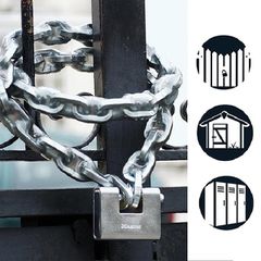 Master Lock Λουκέτο τάκος επινικελωμένος 80mm με ατσάλινο λαιμό (680000112)