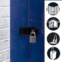 Master Lock Λουκέτο μπρούτζινο επινικελωμένο, βαρέως τύπου με εξάγωνο λαιμό 40mm (114510112)