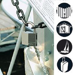 Master Lock Σετ 4 μπρούτζινα, επινικελωμένα λουκέτα με λαιμό Inox (629000112)
