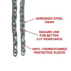 Master Lock Ατσάλινη αλυσίδα με κάλυμμα βινυλίου 1,00m Φ6mm (801100112)