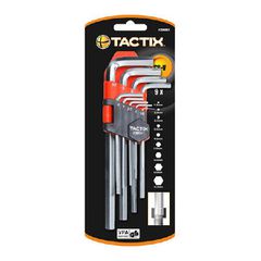 TACTIX ΣΕΤ ΑΛΛΕΝ ΚΛΕΙΔΙΑ ΜΑΚΡΥΑ ΘΗΚΗ CR-V (1/16-3/8) 9T ΙΝΤΖΑΣ (206003)