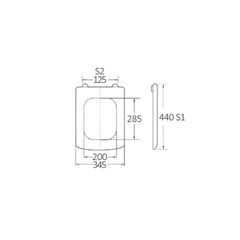 BORMANN ΚΑΛΥΜΜΑ ΛΕΚΑΝΗΣ VIRGO SOFT CLOSE 2520gr, DUROPLAST 440x345mm BTW1075 (056638)