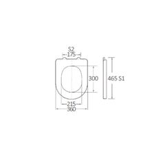 BORMANN ΚΑΛΥΜΜΑ ΛΕΚΑΝΗΣ GEMINI SOFT CLOSE 2551gr, DUROPLAST 465x360mm BTW1010 (025757)