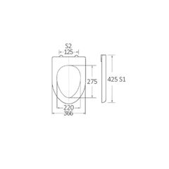 BORMANN ΚΑΛΥΜΜΑ ΛΕΚΑΝΗΣ NORMA SOFT CLOSE 2460gr, DUROPLAST 425x366mm BTW1020 (025764)