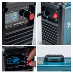 BORMANN Pro ΗΛΕΚΤΡΟΚΟΛΛΗΣΗ INVERTER ΑΠΟΔΟΣΗ 250Α/60%, ΨΗΦ.ΟΘΟΝΗΣ, ΜΕΓ.ΗΛΕΚΤΡΟΔΙΟ 5mm, ΠΕΡΙΛΑΜΒΑΝΕΙ ΕΞΑΡΤΗΜΑΤΑ BIW2250 (061984)