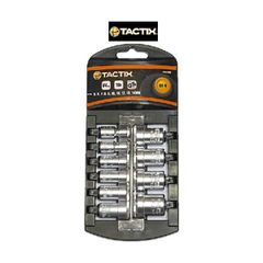 Tactix Καρυδάκια Εξάγωνα Με Καρέ Υποδοχής 1/4 CR-V, Σετ 10 Τεμ (365103)