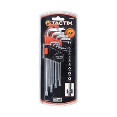 Tactix Κλειδιά Torx Με Τρύπα Μακριά CR-V, Σετ 9 Τεμ (206009)