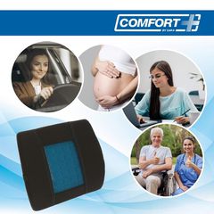 Ανατομικό / Ορθοπεδικό Μαξιλαράκι Μέσης Memory Foam & Gel RK19019 36x33cm μαύρο / μπλε 1 τεμάχιο-thumb-8