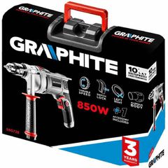GRAPHITE Κρουστικό δράπανο 850W με βαλίτσα (58G728)