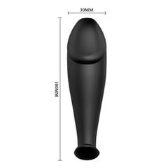Pretty Love LARGE Butt Plug 10 x 3 cm BLACK-thumb-3