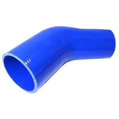Κολάρο Σιλικόνης Γωνία 45* Με Reducer Από Φ76mm Σε Φ63mm 125+125mm Μπλε