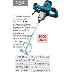 BULLE ΑΝΑΔΕΥΤΗΡΑΣ 1400W, 2 ΤΑΧΥΤΗΤΩΝ (63476)