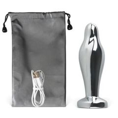 9-Speed Electroplated Silver Vibrating Anal Plug with App Contro-thumb-8