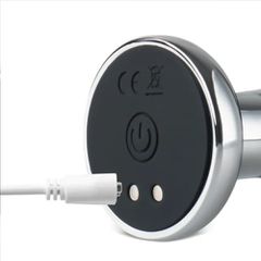 9-Speed Electroplated Silver Vibrating Anal Plug with App Contro-thumb-4